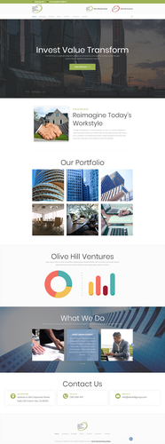 Investment website with the title 'Modern investment firm website design'