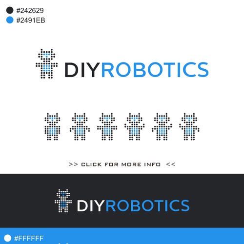 Dot logo with the title 'DIYROBOTICS LOGO'