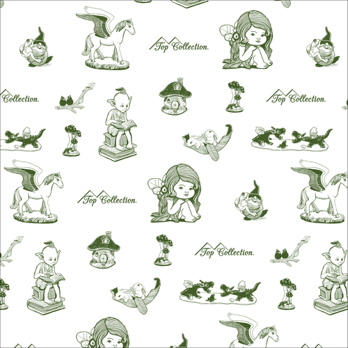 Fairy design with the title 'package design for selling cute garden creatures'