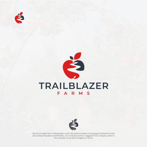 Apple logo with the title 'Apple Farm logo from Snake River  '