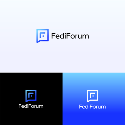 Letter f design logo with the title 'Fediforum Logo'