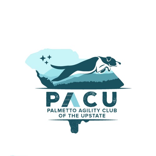 Digital art logo with the title 'PACU or Palmetto Agility Club of the Upstate'