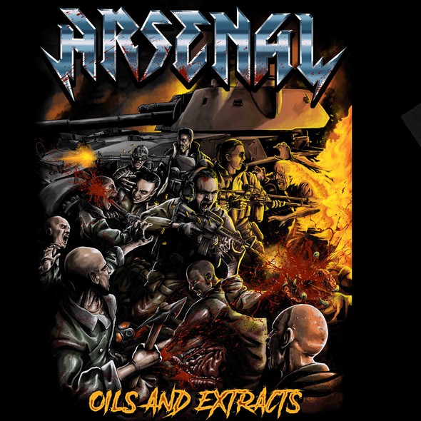 Military t-shirt with the title 'arsenal'