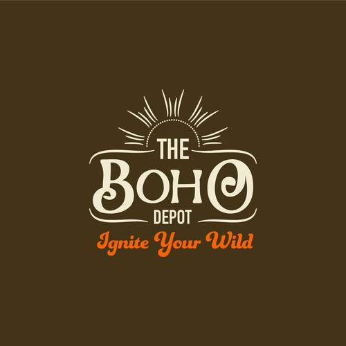 Boho logo with the title 'Bohemian Shop Logo'
