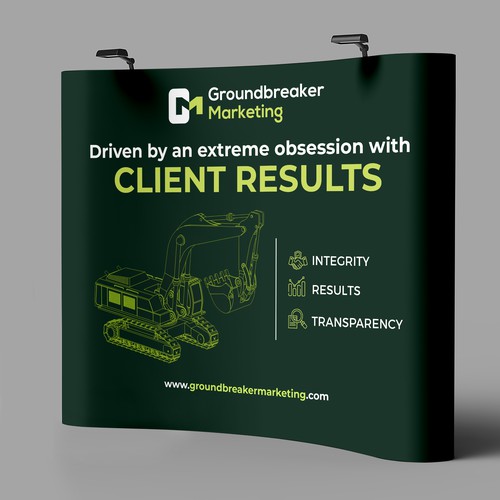 Booth design with the title 'Backdrop '