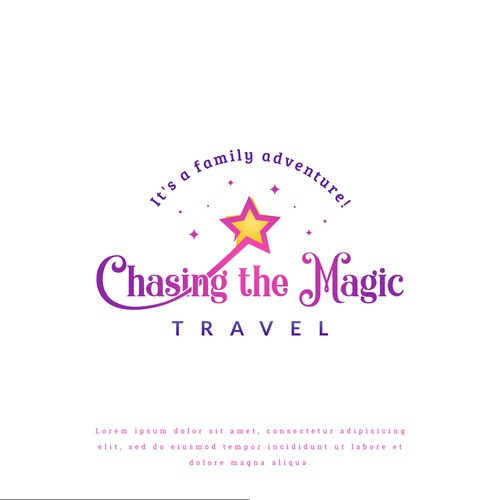 Magical design with the title 'Logo for Chasing The Magic Travel'