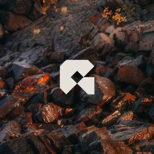 Mining logo with the title 'Rocky Resources Mining Company Logo Concept'