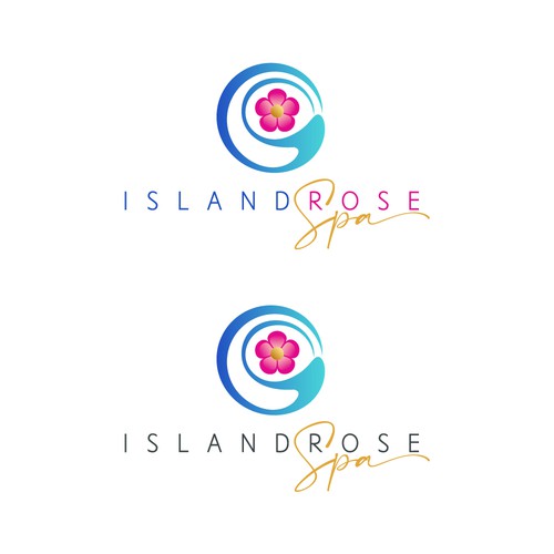 Island logo with the title 'Island Rose Spa'