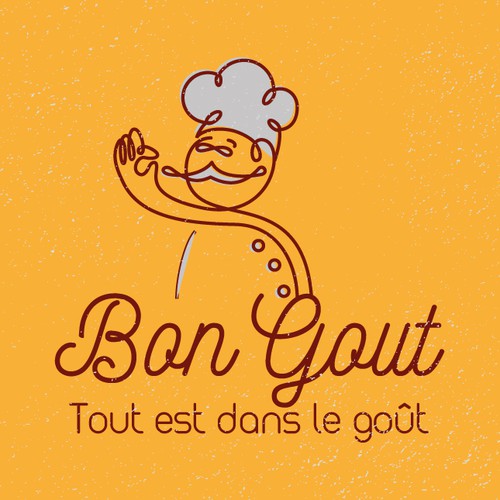 Plate logo with the title 'Bon Goût logo concept'
