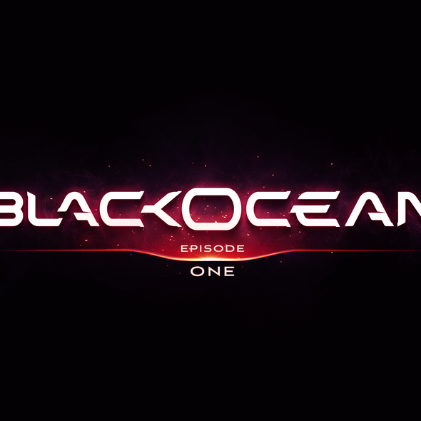 Cinematic design with the title 'Black Ocean Series Logo'