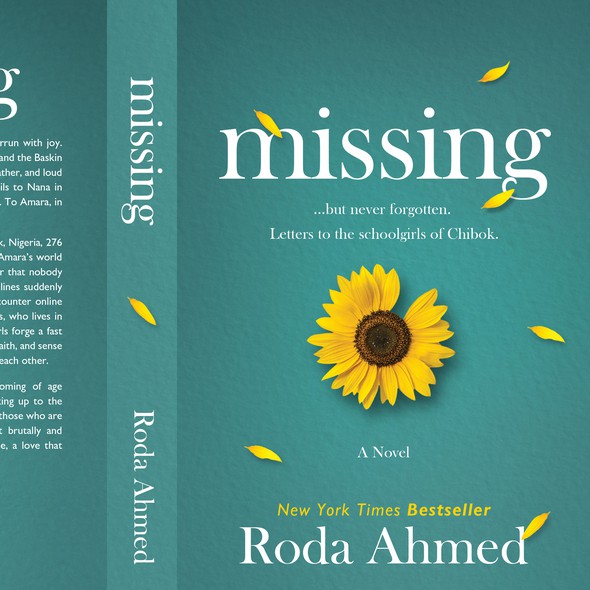 Sunflower design with the title 'Missing'