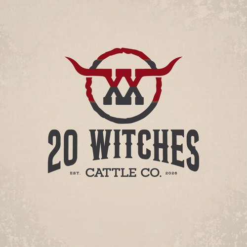 Design with the title '20 Witches Cattle Co.'