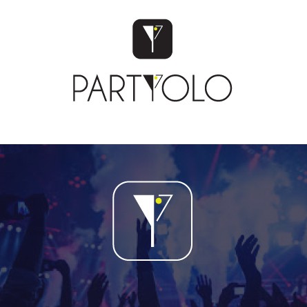 Martini design with the title 'Logo for a party app'
