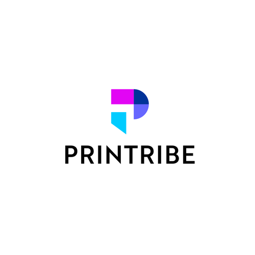 Initial brand with the title 'P + overlapping'