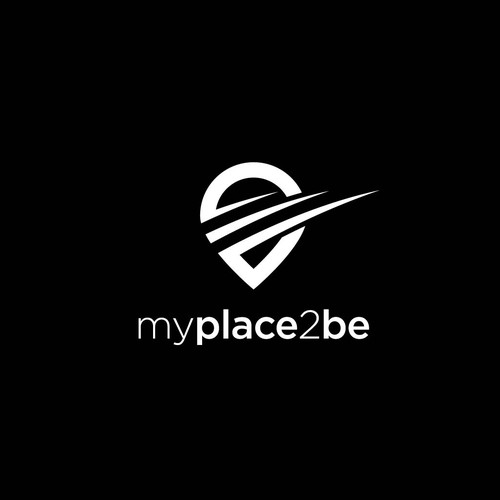 Shipping logo with the title 'Location Pin and Fast Lines'