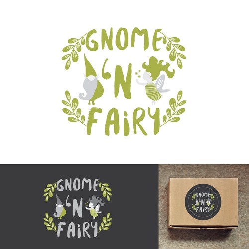 Fairy tale logo with the title 'Elegant Fairy Gnome Logo for Gourmet Candy Company'