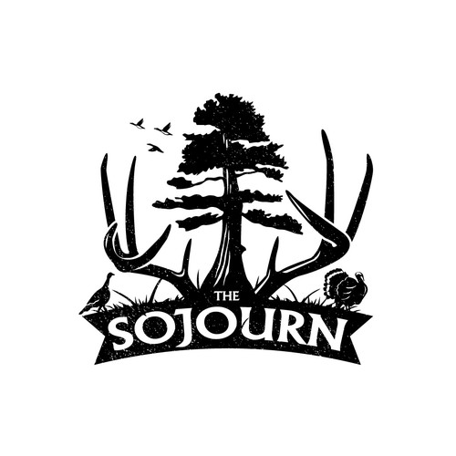 Turkey logo with the title 'Vintage logo for family’s hunting farm'