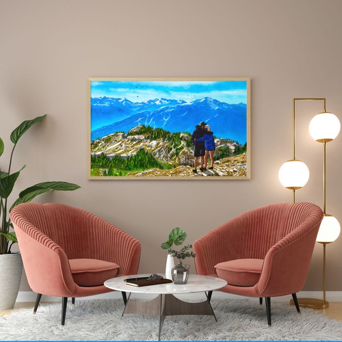 Digital artwork with the title 'Couple scenery illustration'