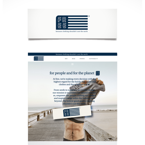 Sustainable logo with the title 'American Sustainable Clothing Brand Label'