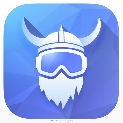 Iconic design with the title ' icon for Freestyle Snowboard/Skiing app'