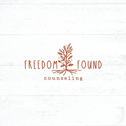 Organic brand with the title 'freedom found counseling'