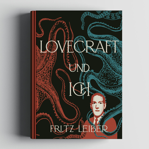 Retro book cover with the title 'horror book cover'