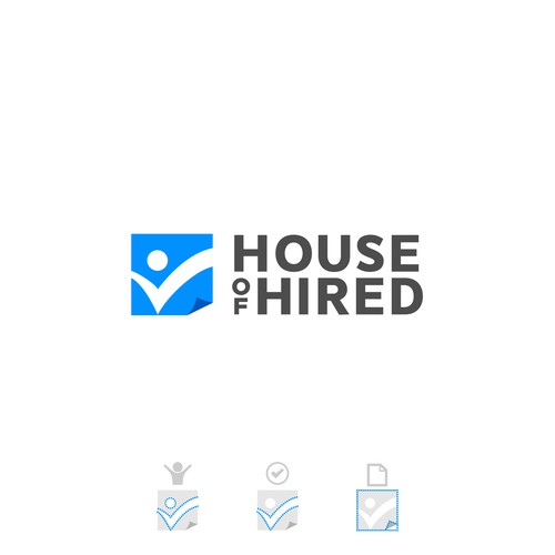 Hire logo with the title 'House of Hired Logo'
