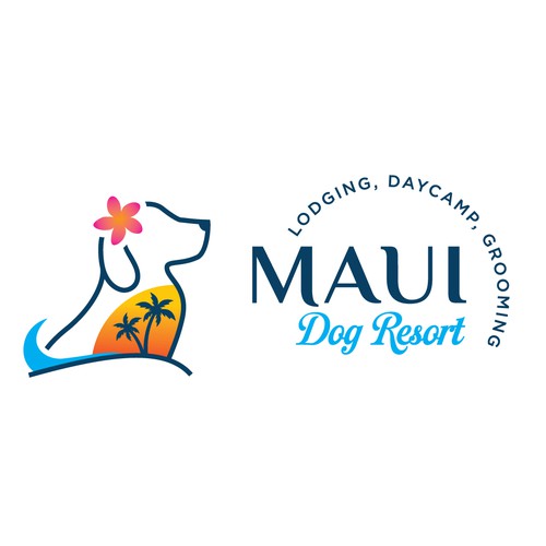 Resort logo with the title 'Dog Resort Logo'