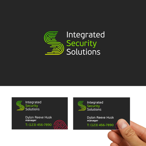 Fingerprint logo with the title 'Logo: ISS - Integrated Security Solutions'
