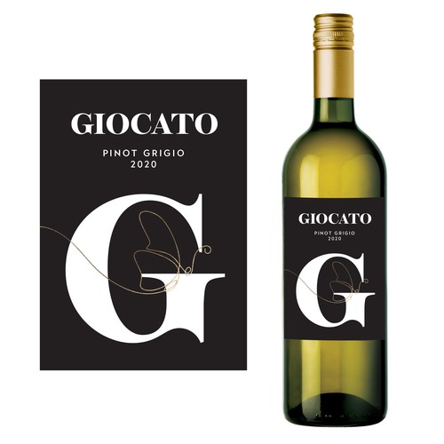 Simple label with the title 'Wine label contest entry'