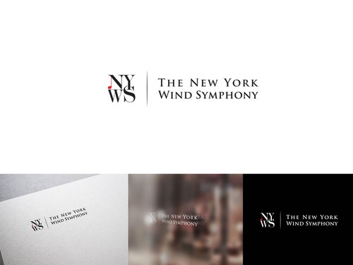 Simple font logo with the title 'New York Wind Symphony logo'