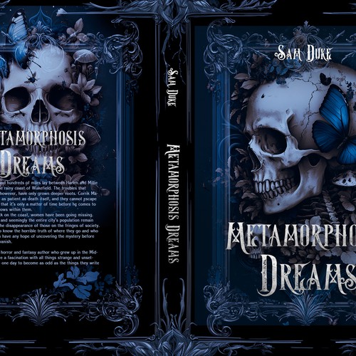 Poster book cover with the title 'metamorphosis dreams'