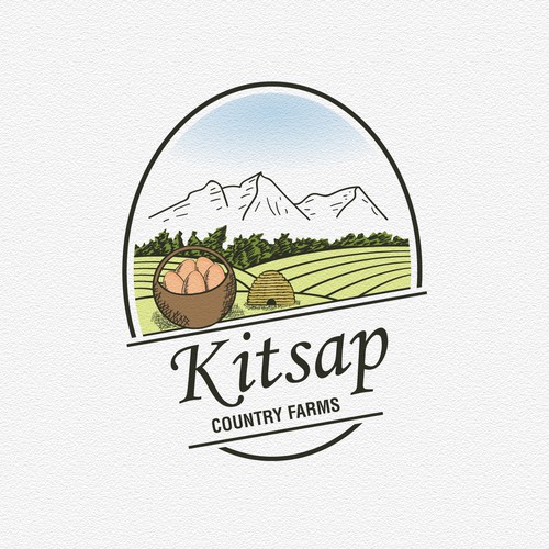 Family business logo with the title 'Eye catching and pleasing design for family run organic farm'
