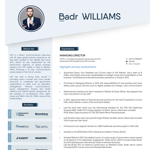 CV design with the title 'Professional Resume'
