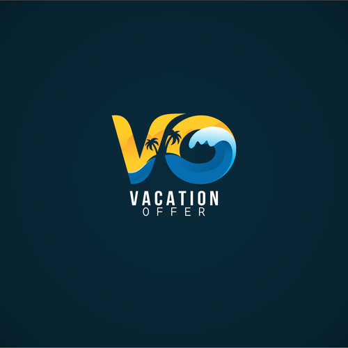 Travel agency logo with the title 'VACATION OFFER'