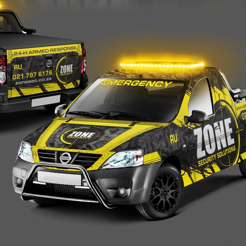 Badass design with the title 'Badass Wrap for a Security Company'