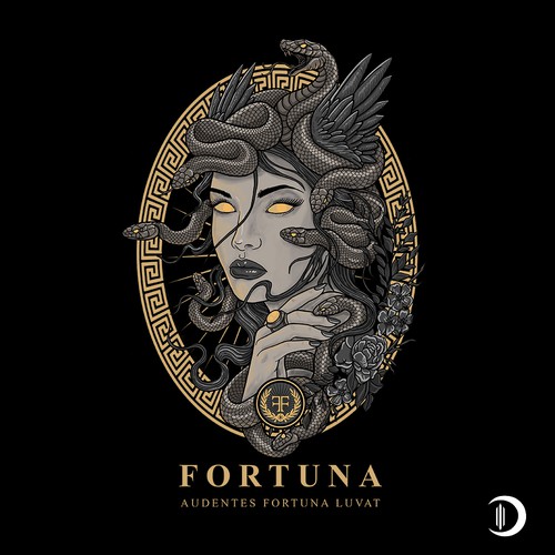 Medusa design with the title 'FORTUNA'