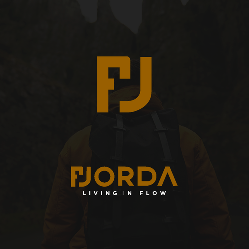 Backpack design with the title 'FJORDA'