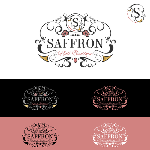 Glamorous logo with the title 'Retro style logo for nail boutique'