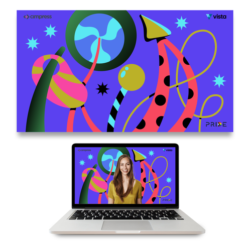 Background design with the title 'PRIDE ZOOM'