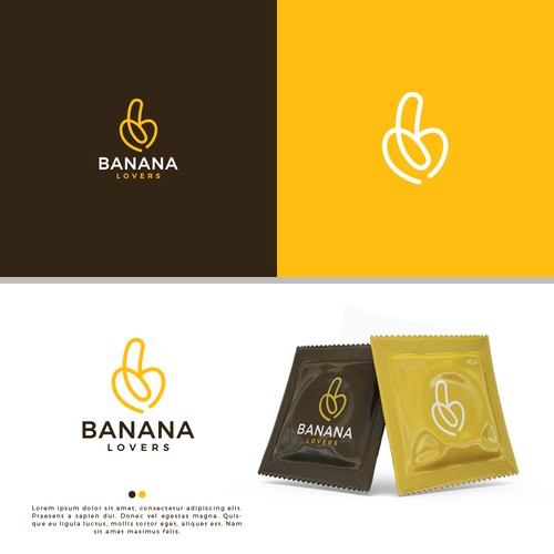 Condom design with the title 'Banana Lovers'