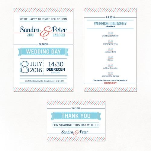 Invite design with the title 'Wedding Stationery'