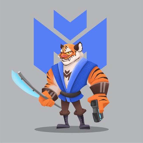 Tiger illustration with the title 'Tiger Illustration'