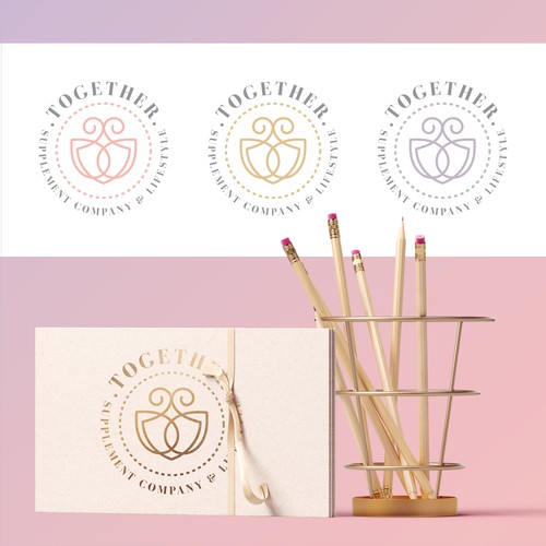 Girly logo with the title 'sophisticated logo for Supplement company and lifestyle brand for women'