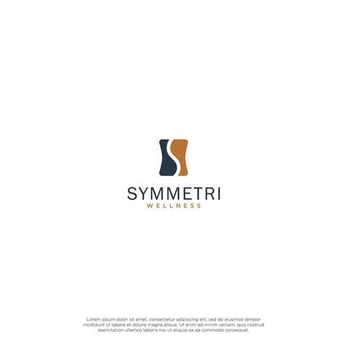 Symmetrical logo with the title 'Symmetri Wellness Logo'