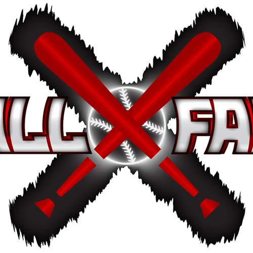Baseball bat logo with the title 'The logo with the big X'