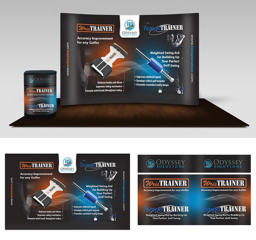 Booth design with the title 'signage for Odyssey Solutions LLC'