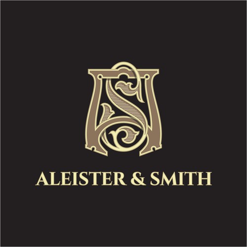 Stripe design with the title 'classic bold monogram logo'