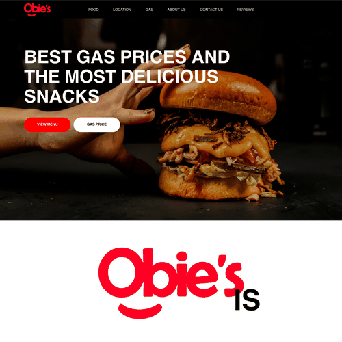 Drink website with the title 'Obie's'