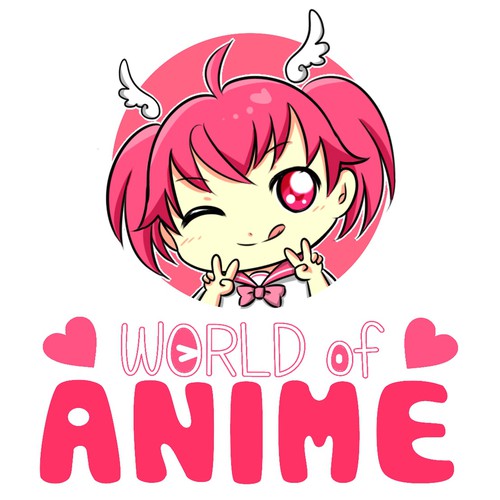 Chibi logo with the title 'Chibi Logo to World of Anime'